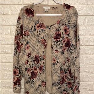 #068. CJ Banks Floral Cardigan